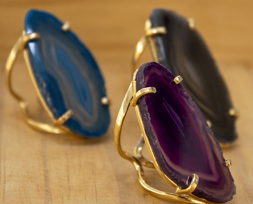 Agate Slice Arc Ring | The Harmony Store Ring