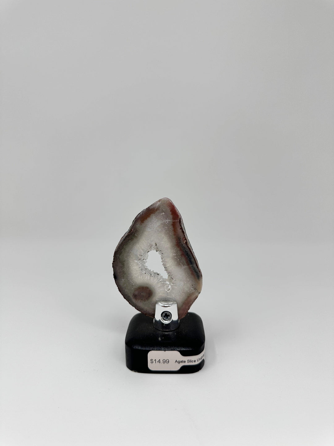 Agate Slice Uruguay B Quality Wood Base | The Harmony Store Crystal Slab