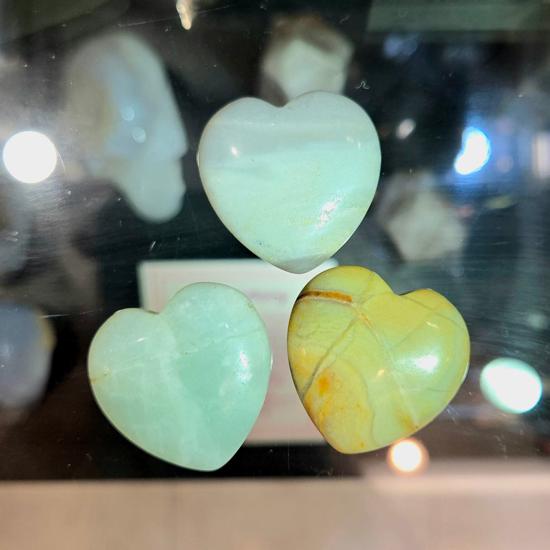 Amazonite Flat Heart 1-Inch | The Harmony Store Heart