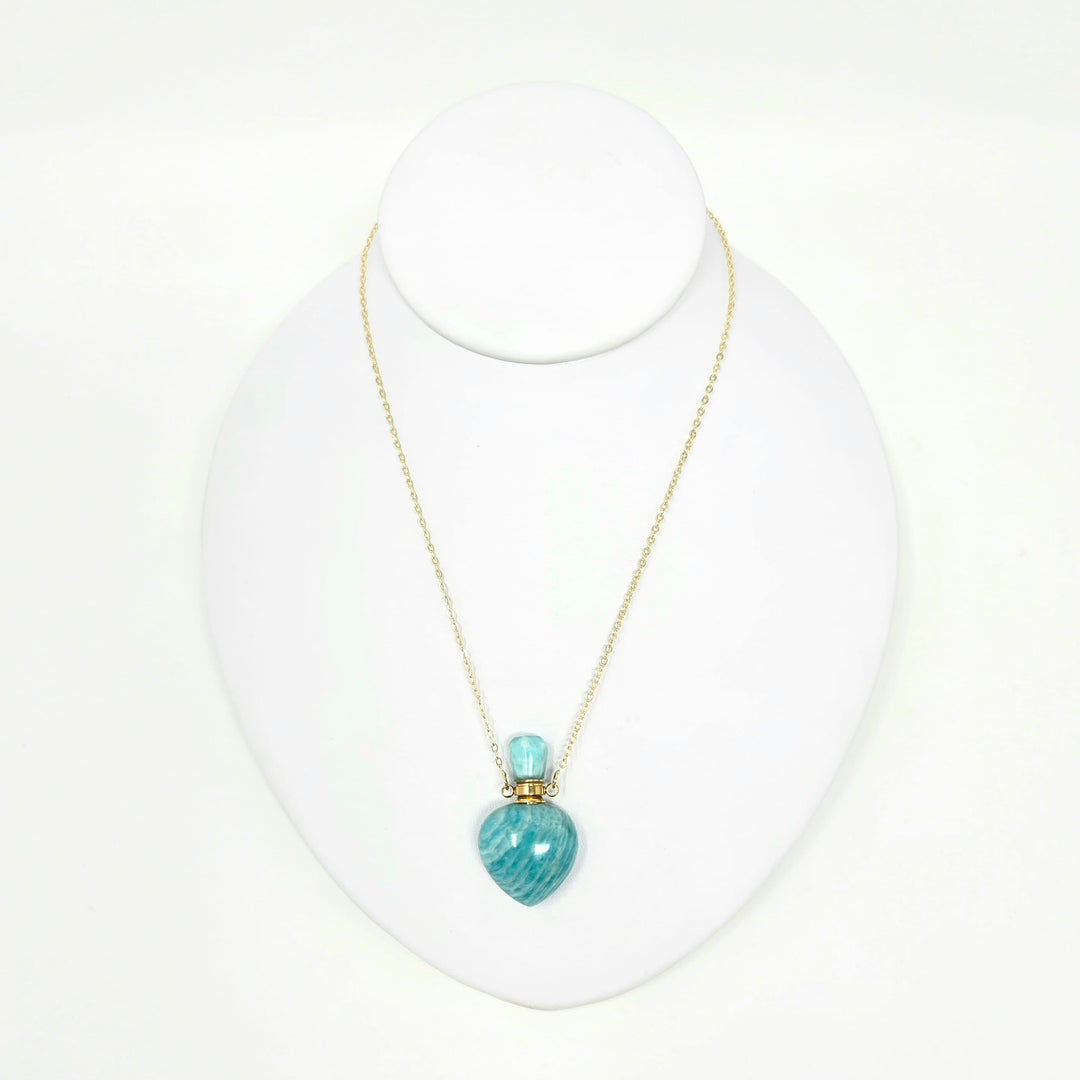 Amazonite Gemstone Bottle Necklace | The Harmony Store Necklace