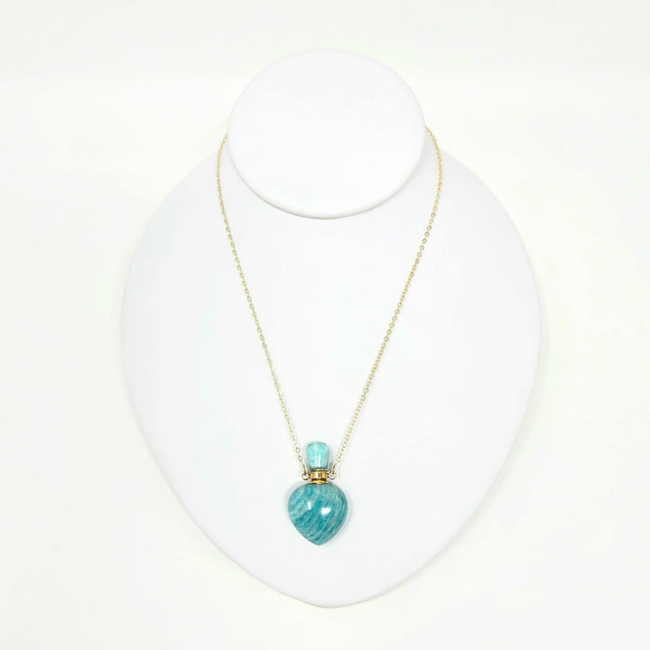 Amazonite Gemstone Bottle Necklace | The Harmony Store Necklace