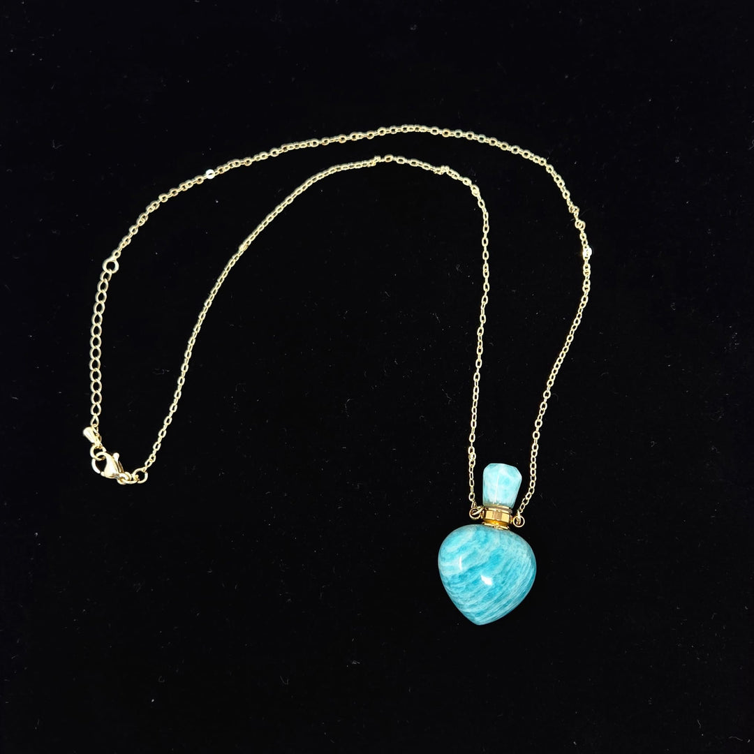 Amazonite Gemstone Bottle Necklace | The Harmony Store Necklace