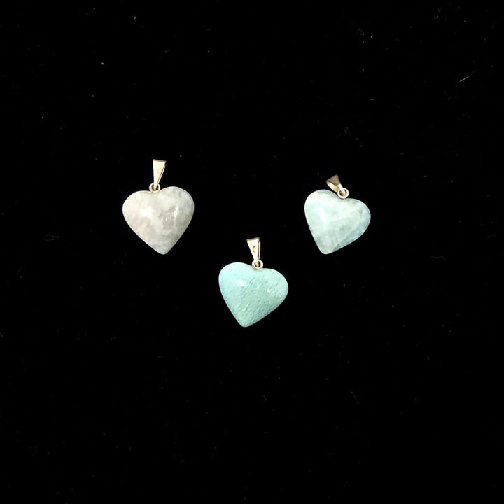 Amazonite Heart Pendant Brazil XS | The Harmony Store Pendant