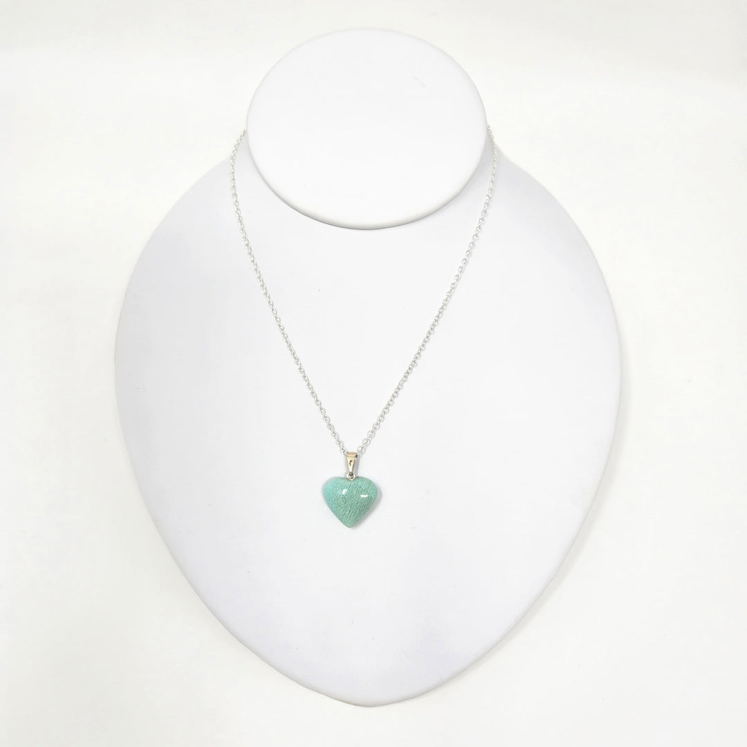 Amazonite Heart Pendant Brazil XS | The Harmony Store Pendant