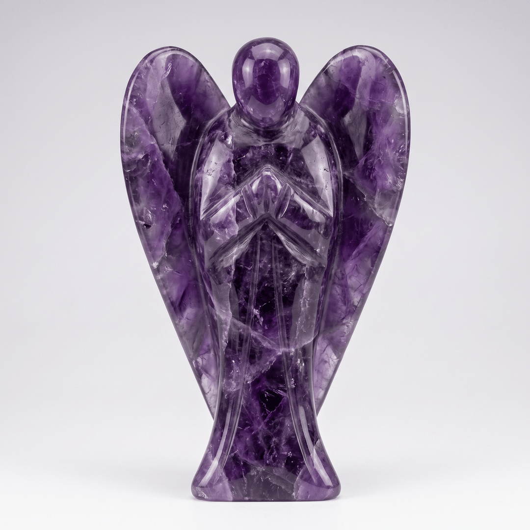 Amethyst Angel Sculpture 3.5in | The Harmony Store Carving