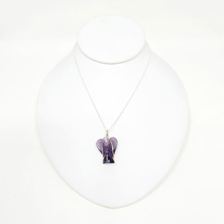 Amethyst Angel Wire Wrapped Pendant | The Harmony Store Pendant