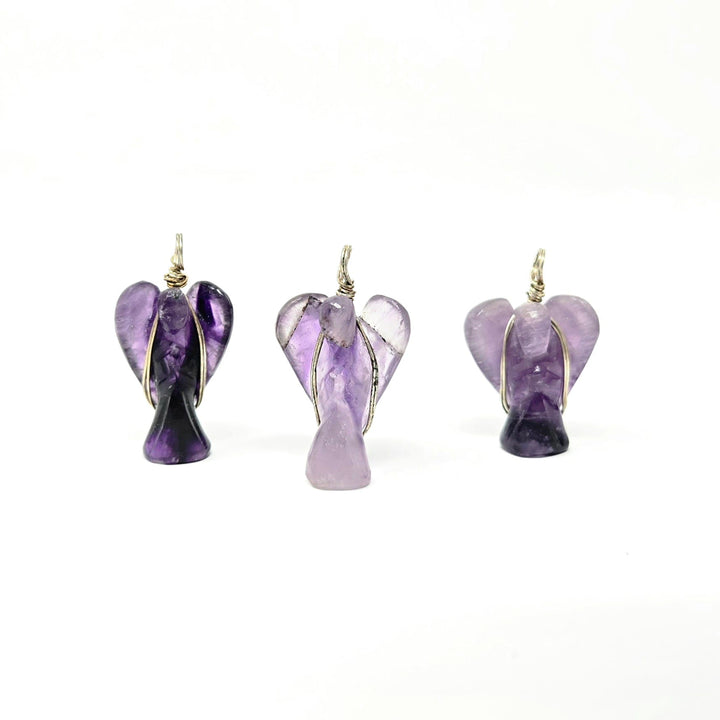 Amethyst Angel Wire Wrapped Pendant | The Harmony Store Pendant