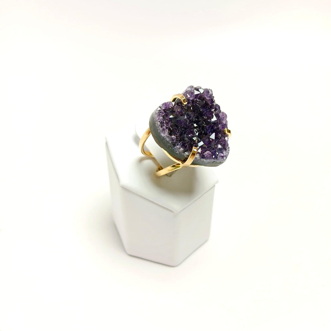 Amethyst Arc Heart Ring | The Harmony Store Ring
