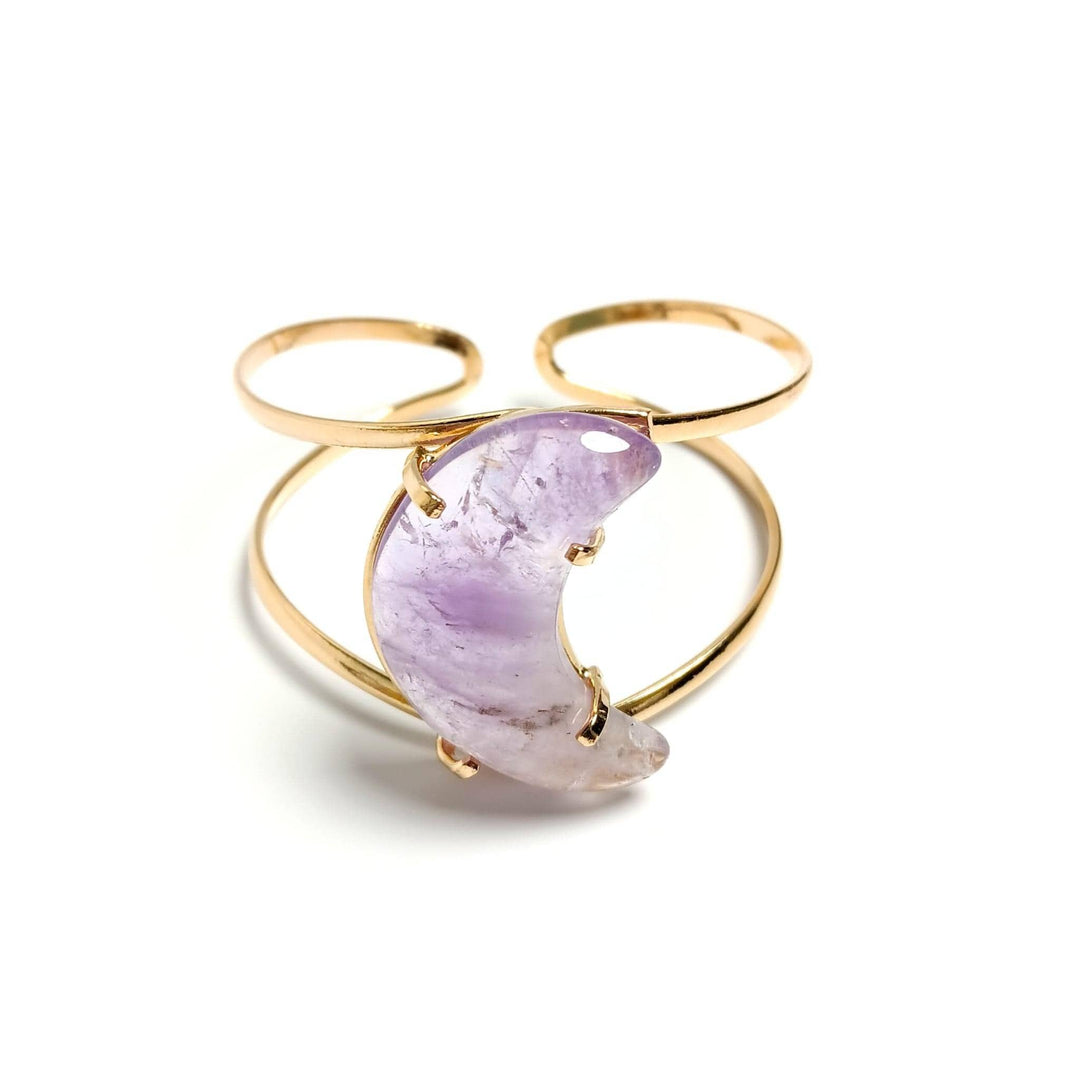 Amethyst Arc Moon Bracelet | The Harmony Store