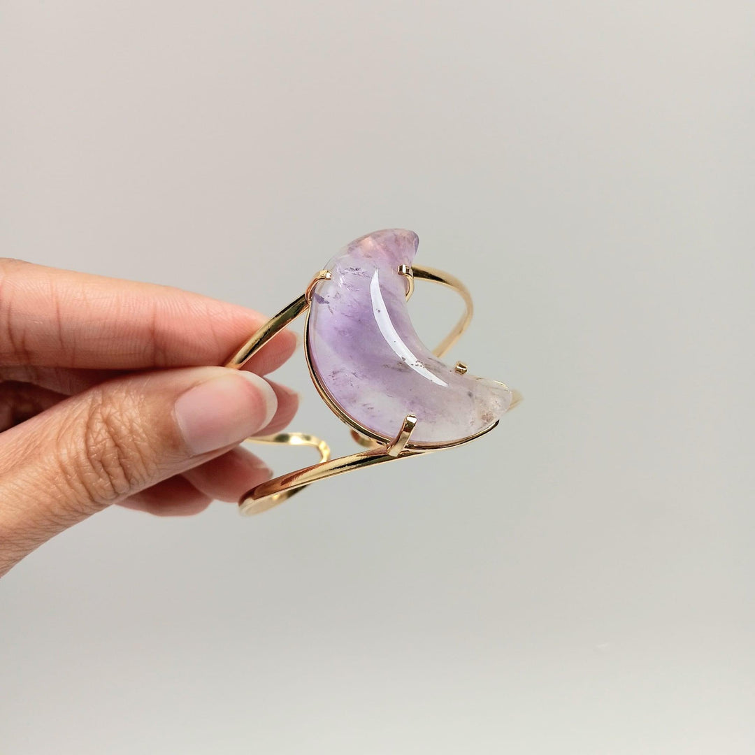 Amethyst Arc Moon Bracelet | The Harmony Store
