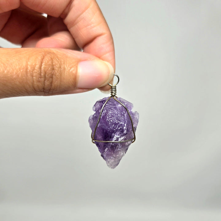 Amethyst Arrowhead Rough Pendant | The Harmony Store Pendant