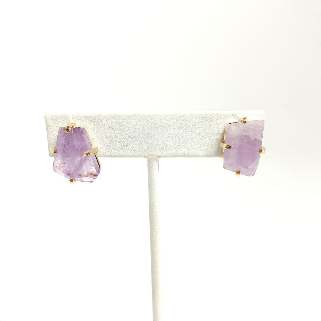Amethyst Claw Stud Earrings | The Harmony Store Earrings