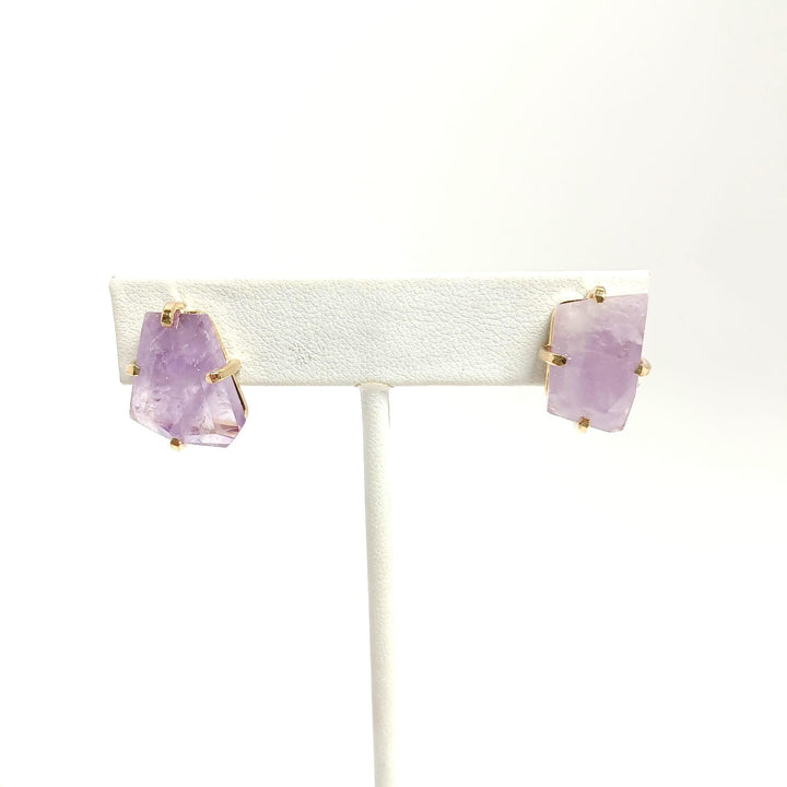 Amethyst Claw Stud Earrings | The Harmony Store Earrings