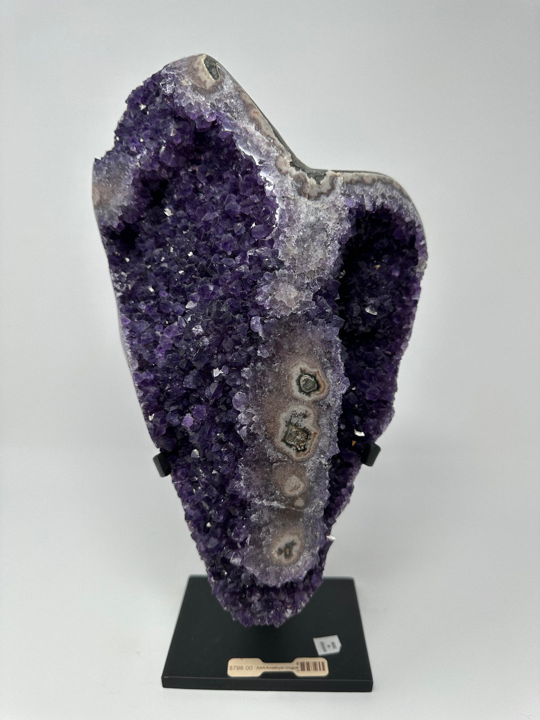 Amethyst Cluster on Metal Base AAA | The Harmony Store Geode