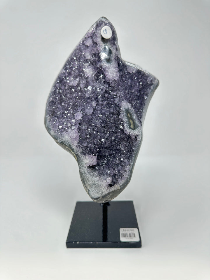 Amethyst Cluster on Metal Base AAA | The Harmony Store Geode