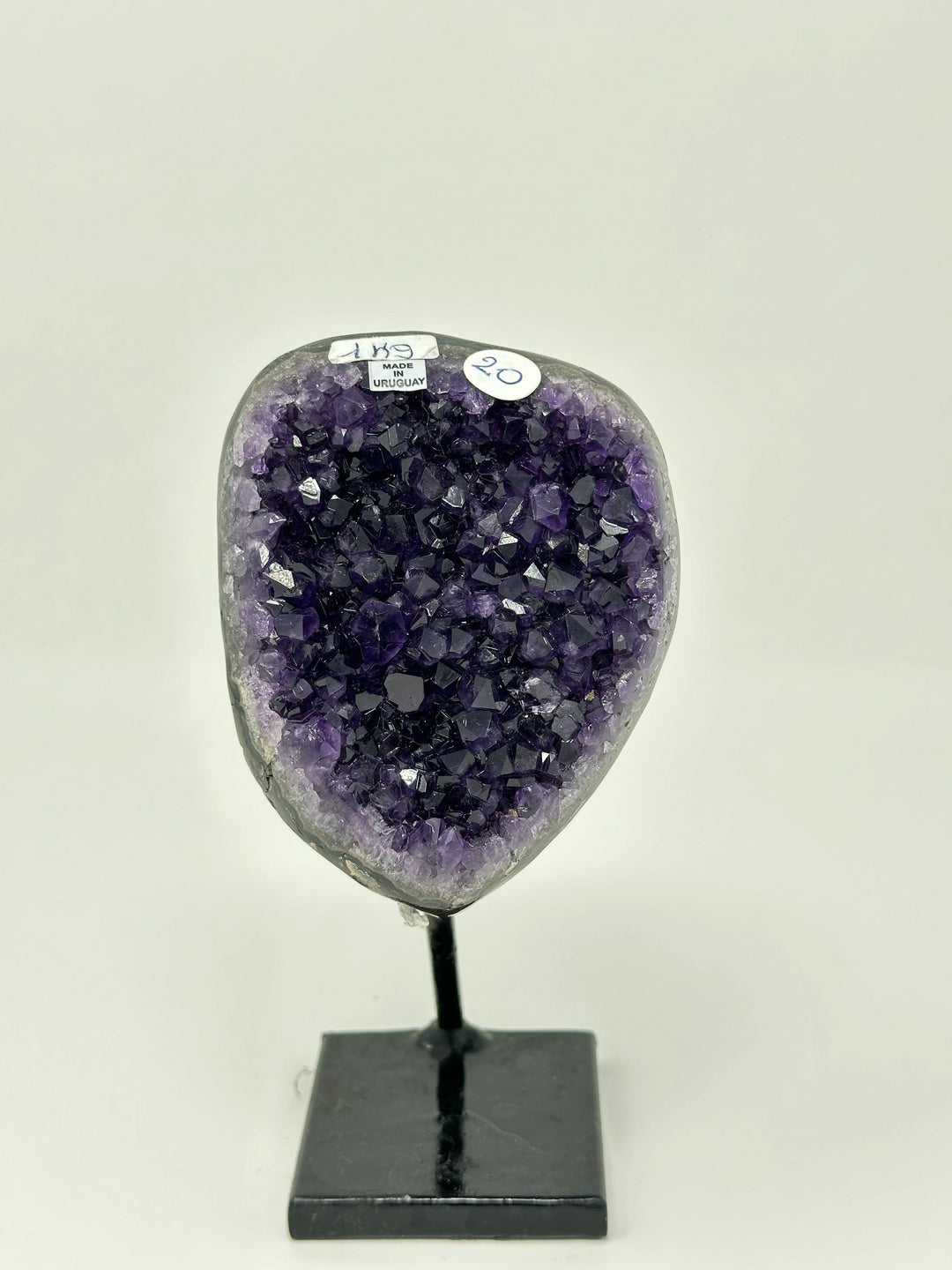 Amethyst Cluster on Metal Base AAA | The Harmony Store Geode