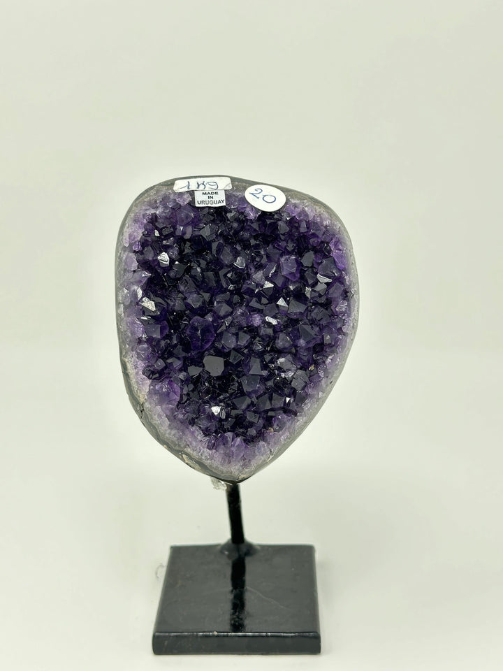 Amethyst Cluster on Metal Base AAA | The Harmony Store Geode