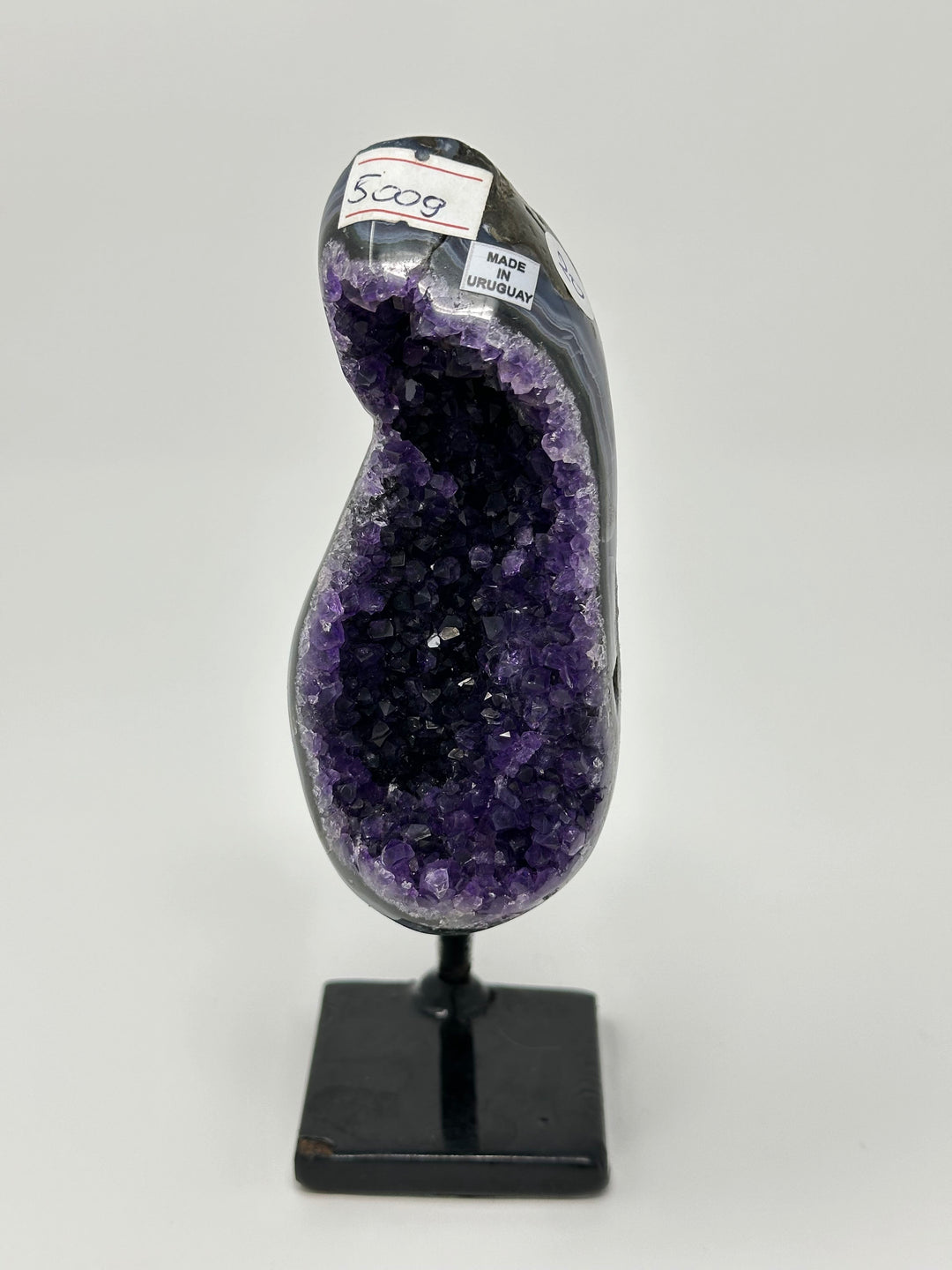 Amethyst Cluster on Metal Base AAA | The Harmony Store Geode