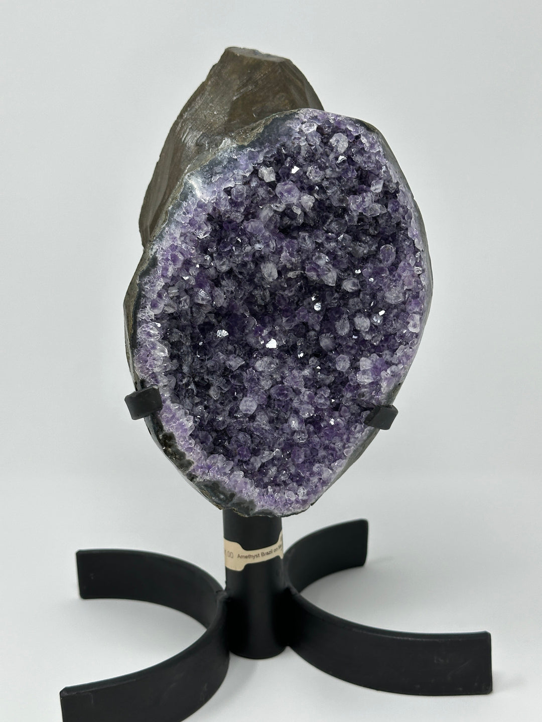 Amethyst Cluster Metal Base Brazil | The Harmony Store Cluster