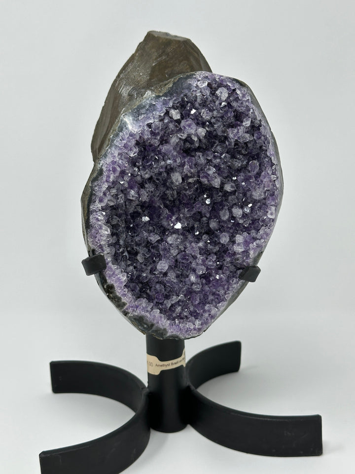 Amethyst Cluster Metal Base Brazil | The Harmony Store Cluster