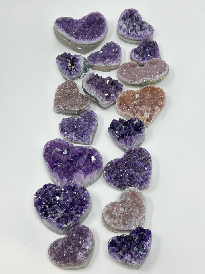 Amethyst Druzy Heart Uruguay | The Harmony Store Heart