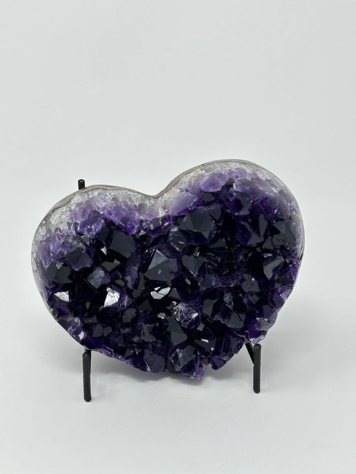 Amethyst Druzy Heart Uruguay | The Harmony Store Heart