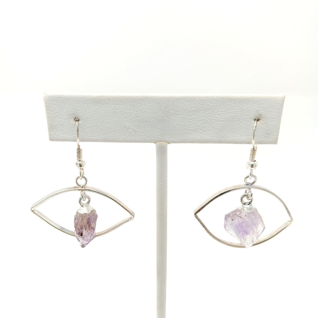 Amethyst Eye Dangle Earrings | The Harmony Store Earrings