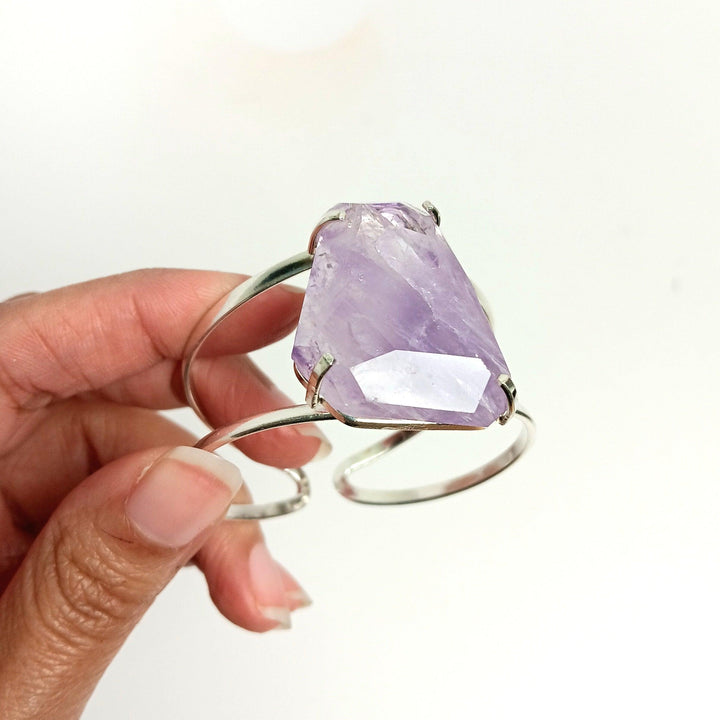 Amethyst Faceted Arc Bracelet | The Harmony Store Bracelet