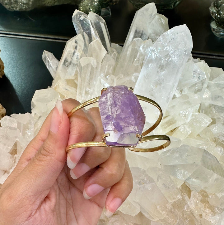 Amethyst Faceted Arc Bracelet | The Harmony Store Bracelet