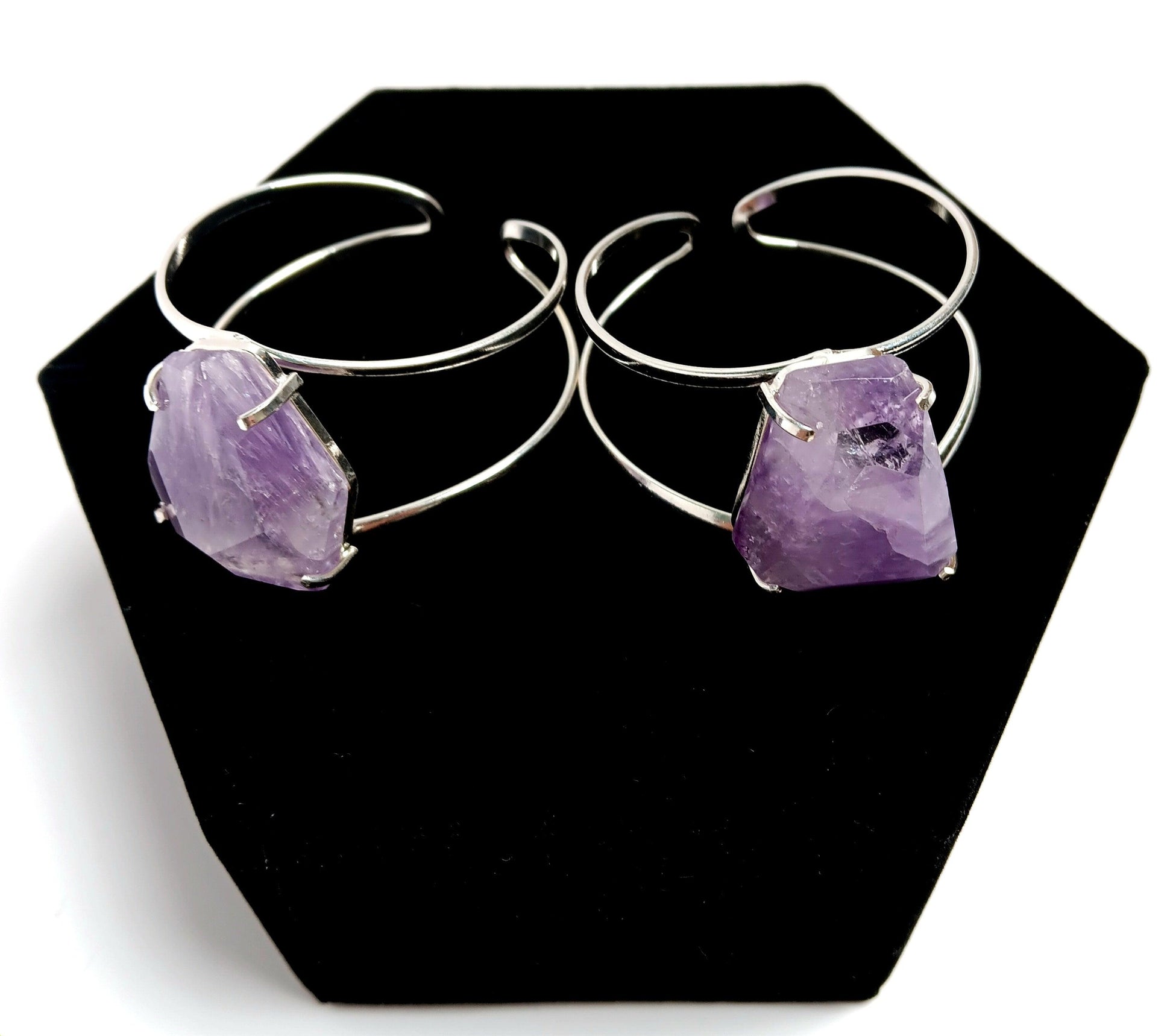 Amethyst Faceted Arc Bracelet - The Harmony Store