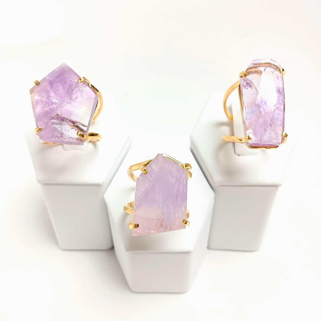Amethyst Faceted Arc Ring | The Harmony Store Ring