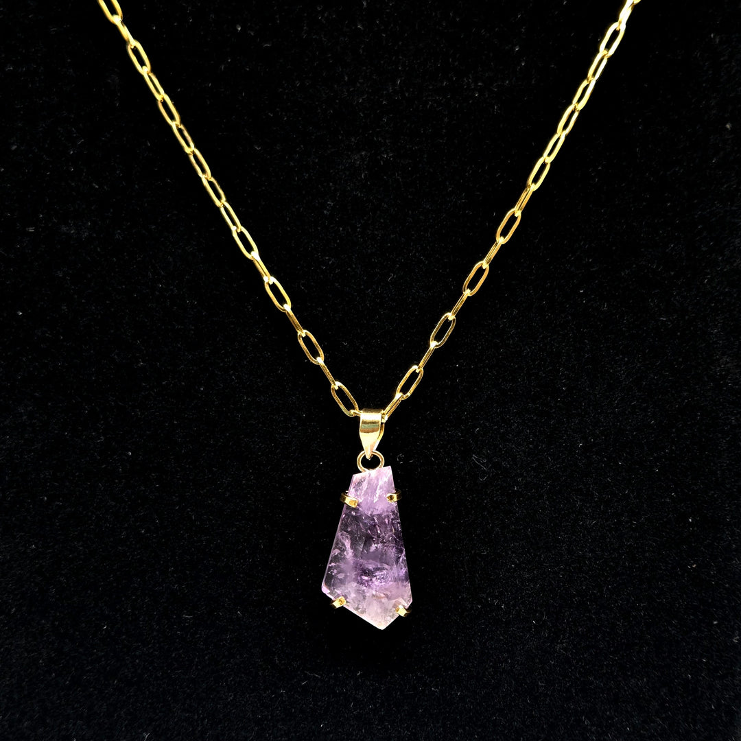 Amethyst Faceted Claw Pendant Pendant