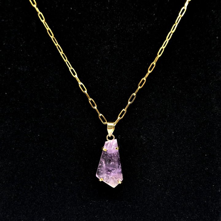 Amethyst Faceted Claw Pendant Pendant