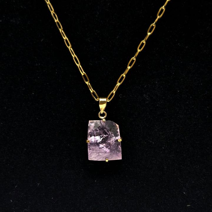 Amethyst Faceted Claw Pendant Pendant