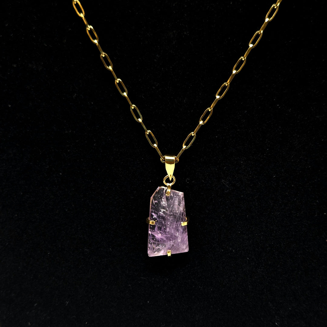Amethyst Faceted Claw Pendant Pendant