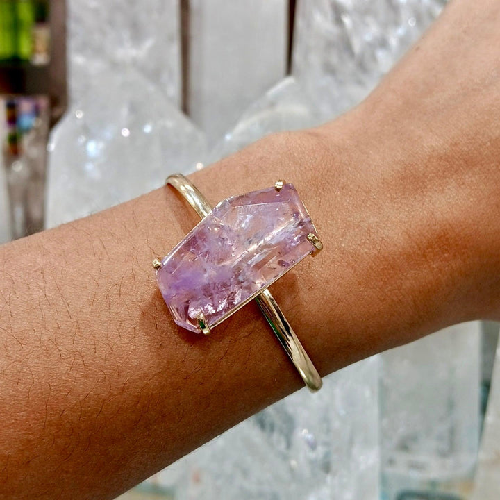 Amethyst Faceted Simple Band Bracelet | The Harmony Store Bracelet