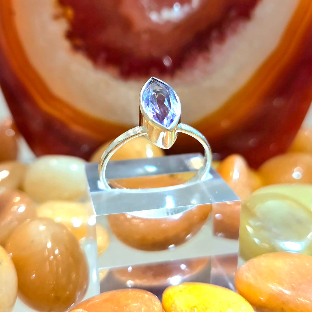 Amethyst Teardrop Faceted 925 Ring | The Harmony Store Ring