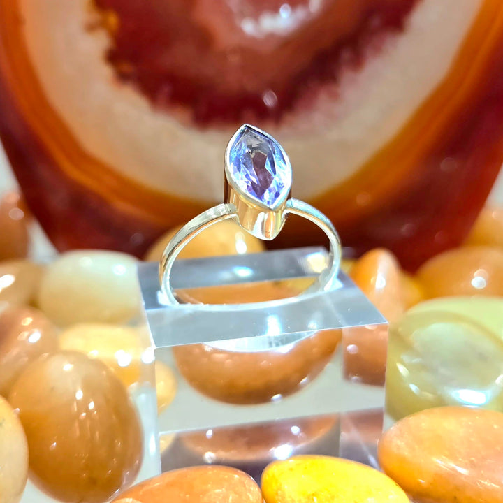 Amethyst Teardrop Faceted 925 Ring | The Harmony Store Ring