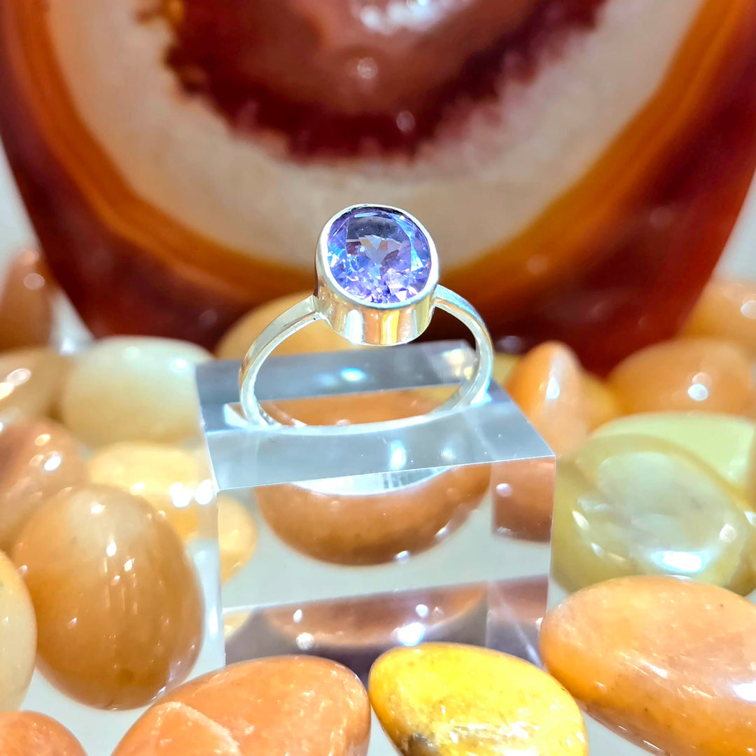 Amethyst Teardrop Faceted 925 Ring | The Harmony Store Ring
