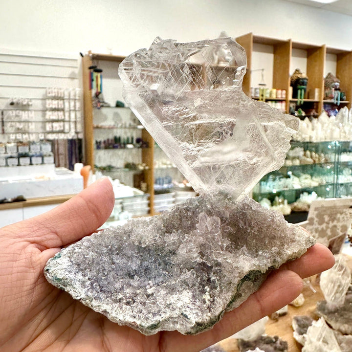 Amethyst Flower Gypsum Slab Brazil | The Harmony Store Specimen