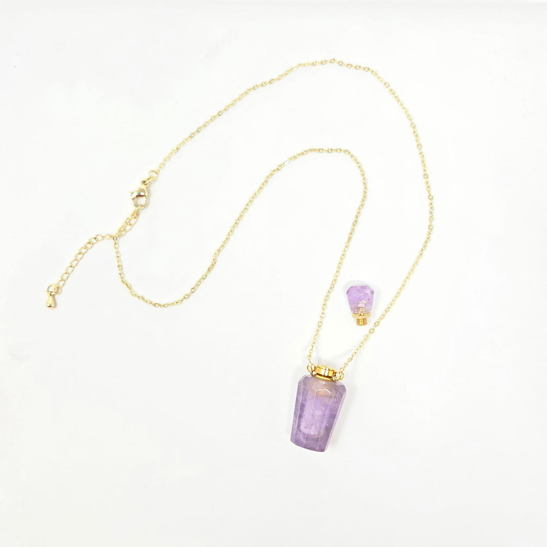 Amethyst Gemstone Bottle Necklace | The Harmony Store Necklace
