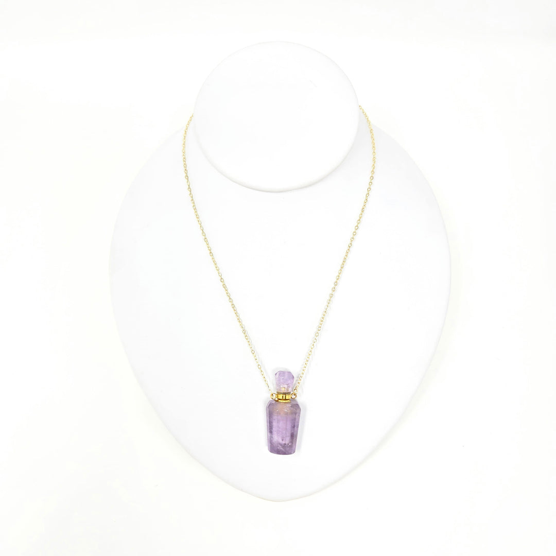 Amethyst Gemstone Bottle Necklace | The Harmony Store Necklace