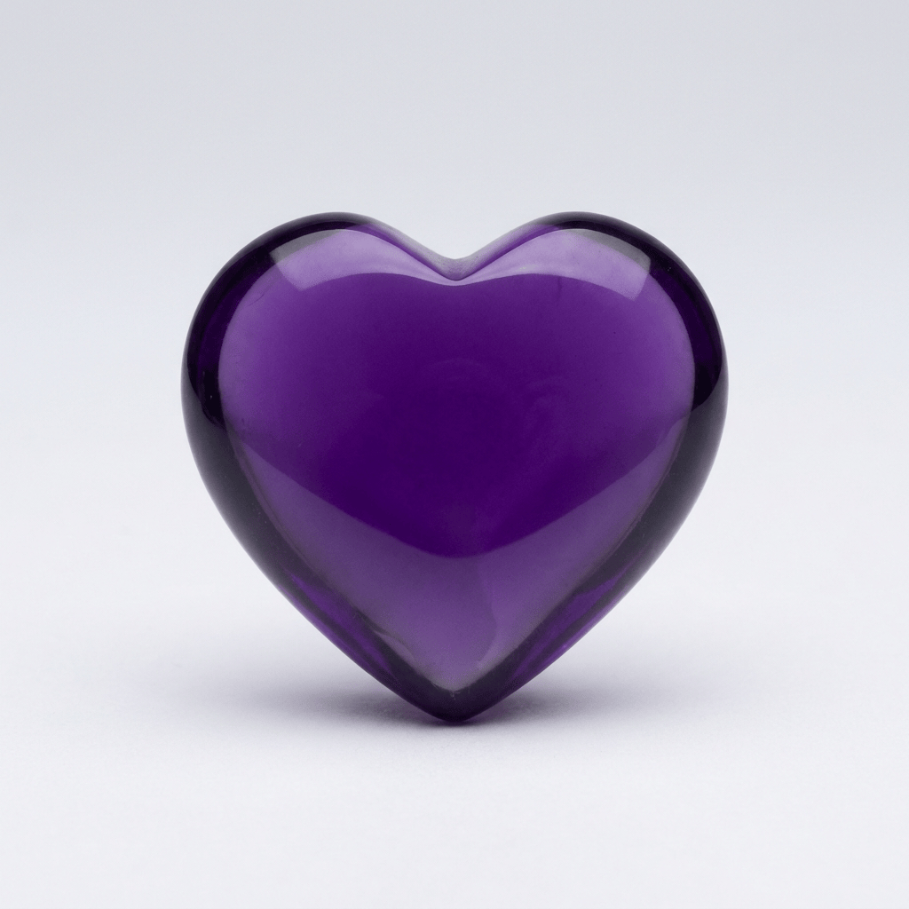 Amethyst Heart Uruguay Large | The Harmony Store Heart