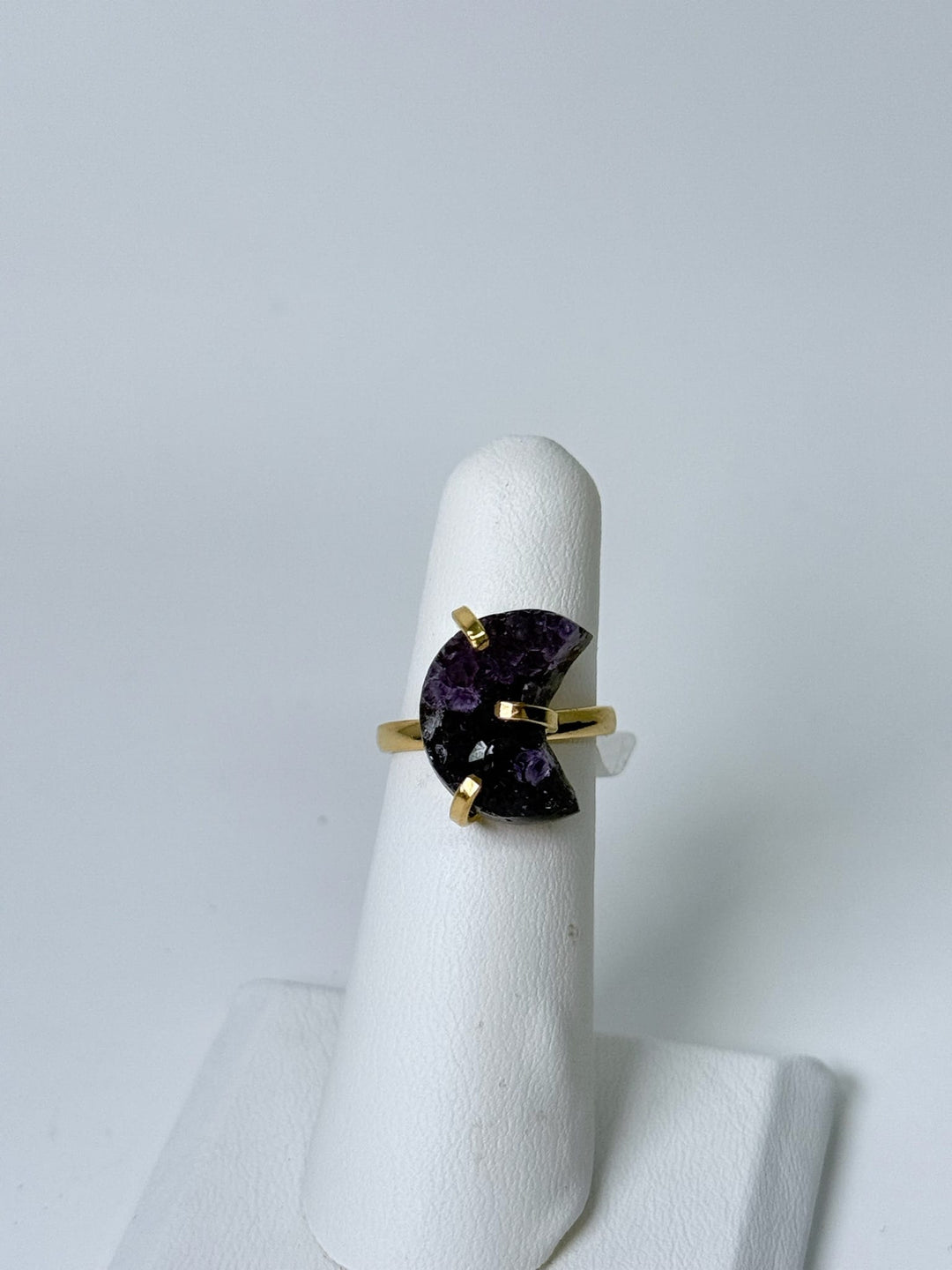 Amethyst Moon Cluster Band Ring | The Harmony Store Ring