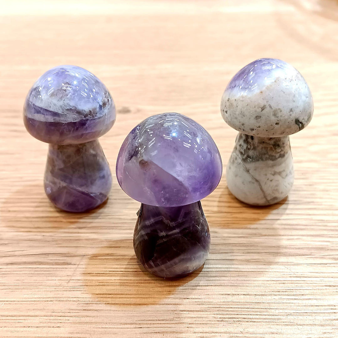 Amethyst Mushroom Carving | The Harmony Store Mushroom
