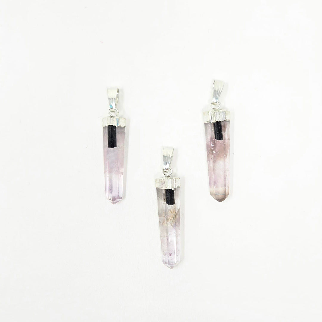 Amethyst and Black Tourmaline Pendant | The Harmony Store Pendant