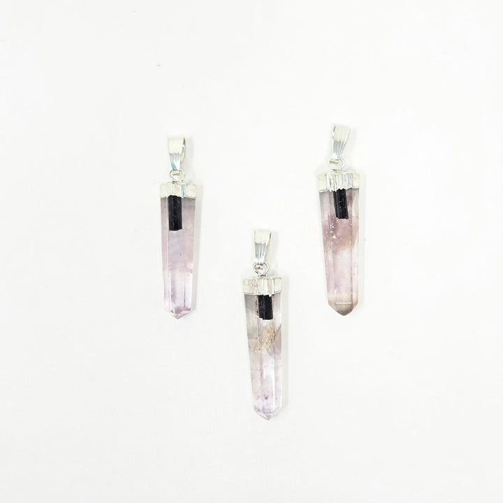 Amethyst and Black Tourmaline Pendant | The Harmony Store Pendant