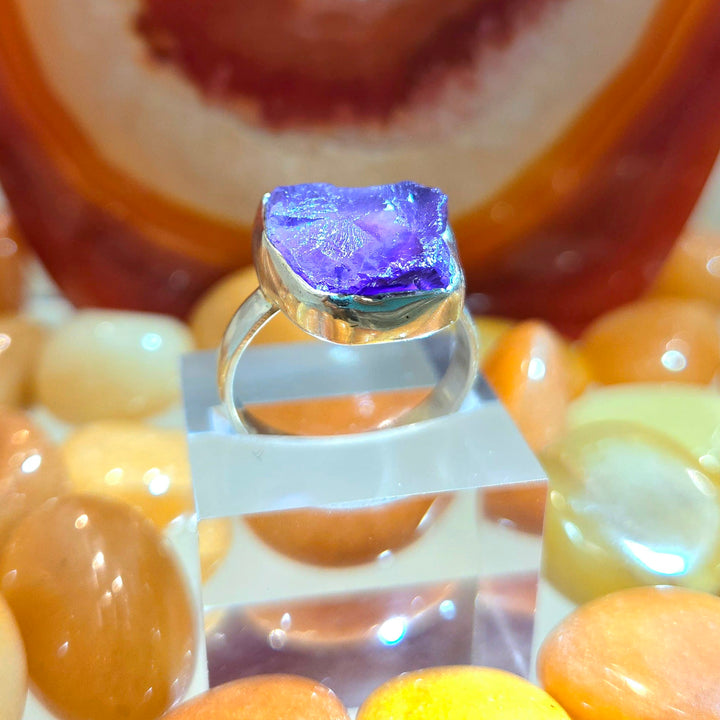 Rough Amethyst Sterling Silver Ring | The Harmony Store Ring