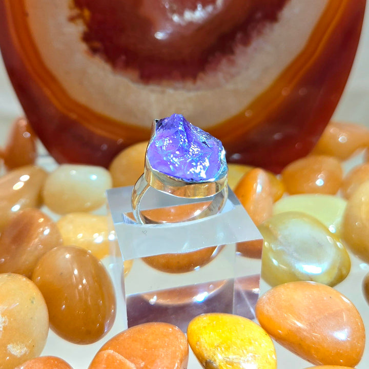 Rough Amethyst Sterling Silver Ring | The Harmony Store Ring
