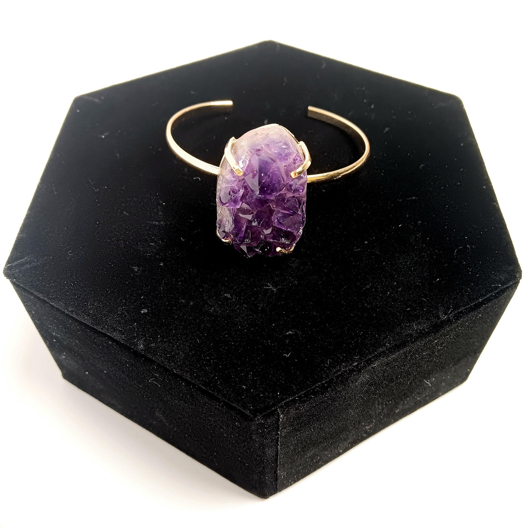 Amethyst Simple Band Bracelet Gold or Silver | The Harmony Store Bracelet